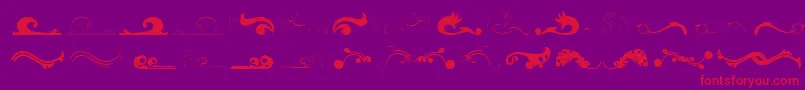 Czcionka Felicity – czerwone czcionki na fioletowym tle