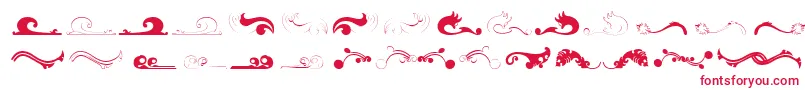 Czcionka Felicity – czerwone czcionki na białym tle