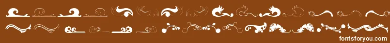 Czcionka Felicity – białe czcionki na brązowym tle