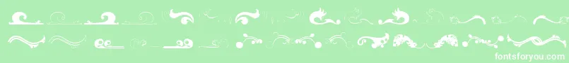 Czcionka Felicity – białe czcionki na zielonym tle