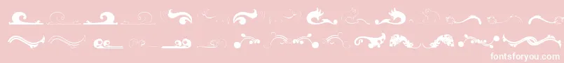 Fonte Felicity – fontes brancas em um fundo rosa