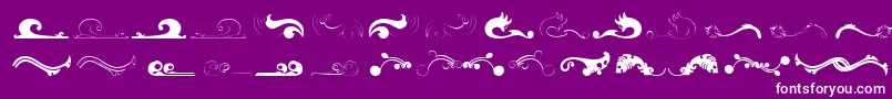 Felicity-Schriftart – Weiße Schriften auf violettem Hintergrund