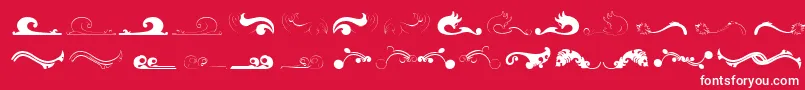 Felicity-fontti – valkoiset fontit punaisella taustalla