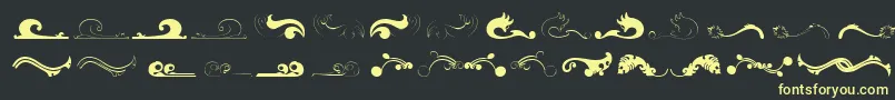 Felicity-fontti – keltaiset fontit mustalla taustalla