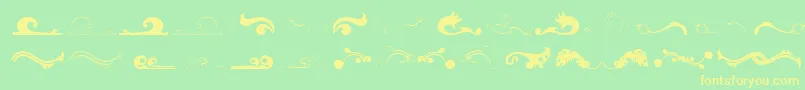Czcionka Felicity – żółte czcionki na zielonym tle