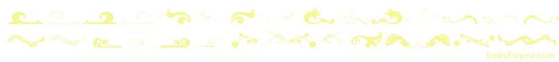 Czcionka Felicity – żółte czcionki na białym tle
