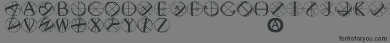 Rodaubuttons Font – Black Fonts on Gray Background