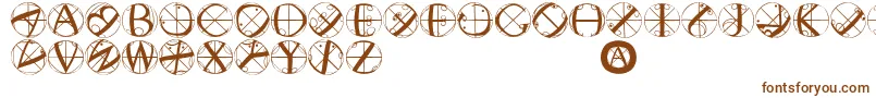 Шрифт Rodaubuttons – коричневые шрифты на белом фоне