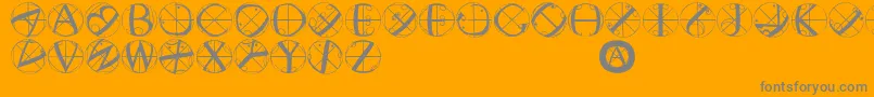 Rodaubuttons Font – Gray Fonts on Orange Background