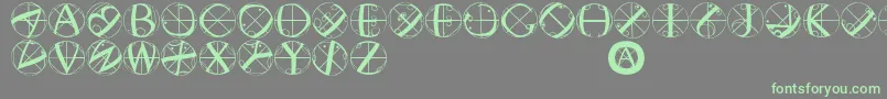 Rodaubuttons Font – Green Fonts on Gray Background