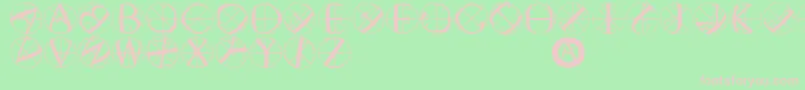 Rodaubuttons Font – Pink Fonts on Green Background