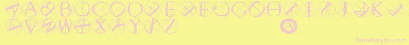 Rodaubuttons Font – Pink Fonts on Yellow Background