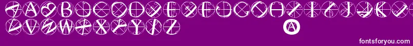 Rodaubuttons Font – White Fonts on Purple Background