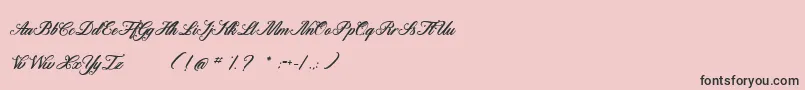 Motherland Font – Black Fonts on Pink Background