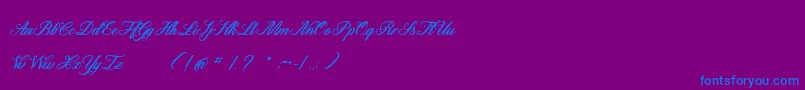 Motherland Font – Blue Fonts on Purple Background