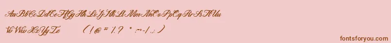 Motherland Font – Brown Fonts on Pink Background