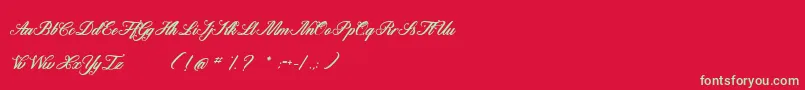Motherland Font – Green Fonts on Red Background