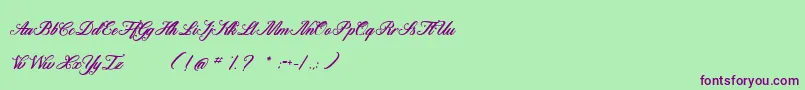 Motherland Font – Purple Fonts on Green Background