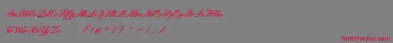 Motherland-Schriftart – Rote Schriften auf grauem Hintergrund
