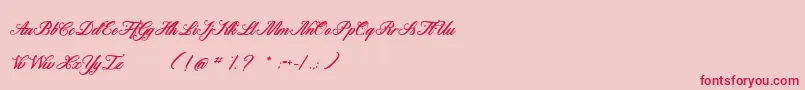 Motherland Font – Red Fonts on Pink Background