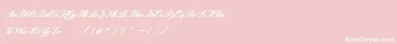 Motherland Font – White Fonts on Pink Background