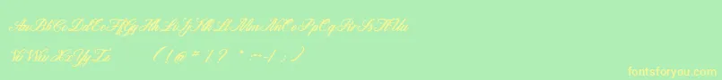 Motherland Font – Yellow Fonts on Green Background