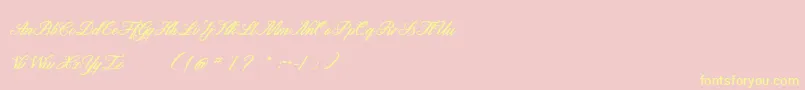 Motherland Font – Yellow Fonts on Pink Background