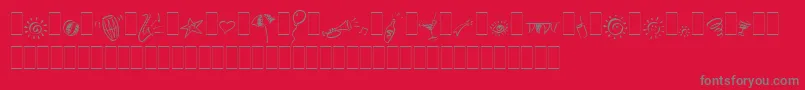 PartyPiLetPlain.1.0 Font – Gray Fonts on Red Background