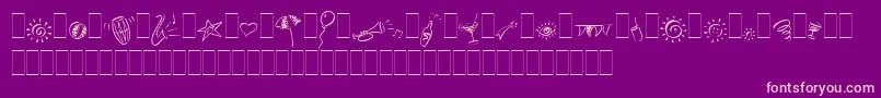 Подробнее о шрифте PartyPiLetPlain.1.0 Шрифт PartyPiLetPlain.1.0 – розовые шрифты на фиолетовом фоне