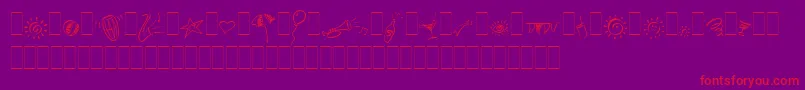 Подробнее о шрифте PartyPiLetPlain.1.0 Шрифт PartyPiLetPlain.1.0 – красные шрифты на фиолетовом фоне