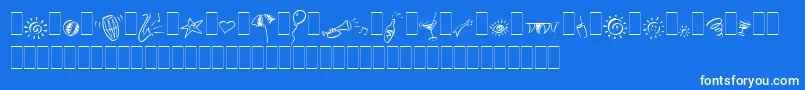 Подробнее о шрифте PartyPiLetPlain.1.0 Шрифт PartyPiLetPlain.1.0 – белые шрифты на синем фоне