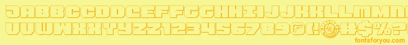 Tauro3D11 Font – Orange Fonts on Yellow Background