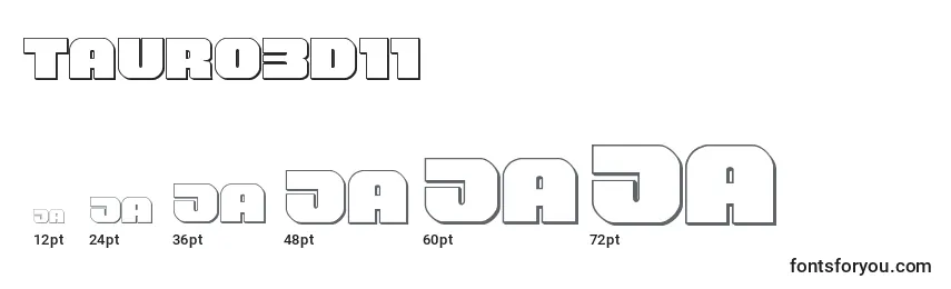 Tauro3D11 Font Sizes