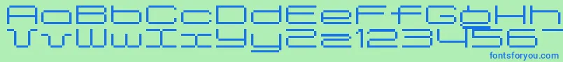 Spreadbita10 Font – Blue Fonts on Green Background
