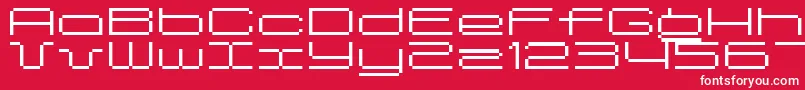 フォントSpreadbita10 – 赤い背景に白い文字