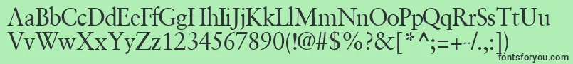 GaramondretrospectivesskRegular Font – Black Fonts on Green Background