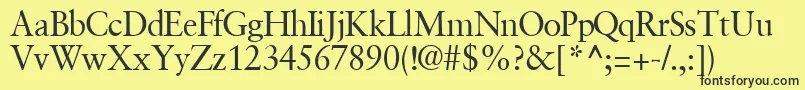 GaramondretrospectivesskRegular Font – Black Fonts on Yellow Background