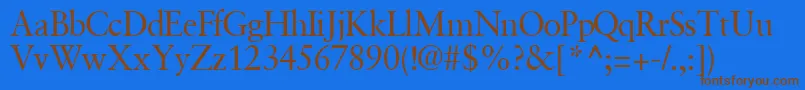 GaramondretrospectivesskRegular Font – Brown Fonts on Blue Background