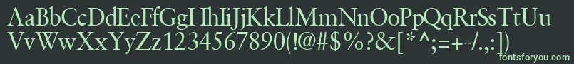 GaramondretrospectivesskRegular Font – Green Fonts on Black Background