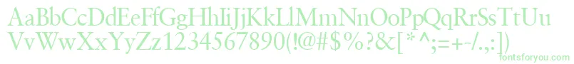 GaramondretrospectivesskRegular-Schriftart – Grüne Schriften