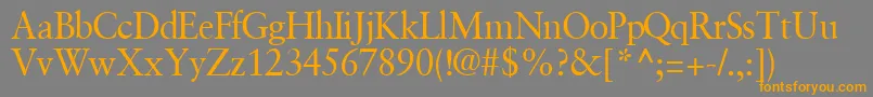 GaramondretrospectivesskRegular Font – Orange Fonts on Gray Background