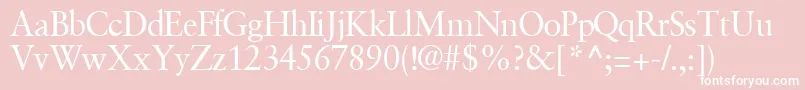 GaramondretrospectivesskRegular Font – White Fonts on Pink Background