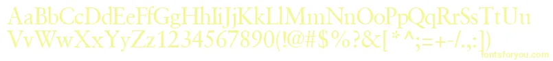 GaramondretrospectivesskRegular Font – Yellow Fonts on White Background
