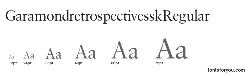 Размеры шрифта GaramondretrospectivesskRegular