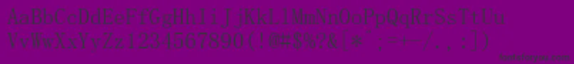 Simsun Font – Black Fonts on Purple Background