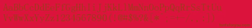 Weitere Informationen zur Simsun-Schriftart Simsun-Schriftart – Braune Schriften auf rotem Hintergrund