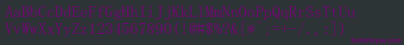 Simsun Font – Purple Fonts on Black Background