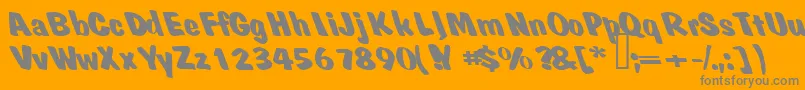 フォントNaturalborn – オレンジの背景に灰色の文字