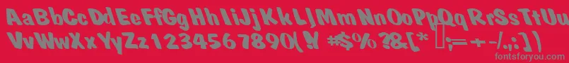 Naturalborn Font – Gray Fonts on Red Background