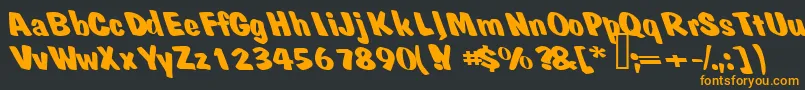 Шрифт Naturalborn – оранжевые шрифты на чёрном фоне